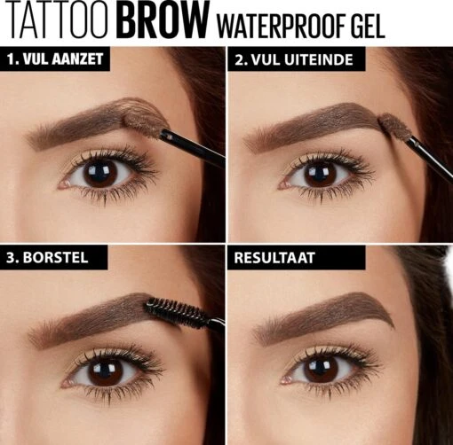 Maybelline Tattoo Brow Waterproof Wenkbrauwgel - 04 Medium Brown -Bekende Cosmetica Winkel 1200x1182 19