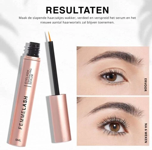 FemmeLash - EyeLash Serum - Wimper Groei - Lange Wimpers - Volle Wimpers - 5 Ml -Bekende Cosmetica Winkel 1200x1183 14