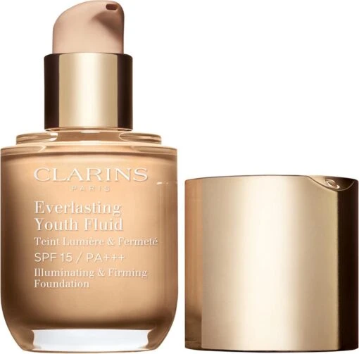 Clarins Everlasting Youth Fluid Illuminating & Firming Foundation - 112 Amber - Foundation - 30 Ml -Bekende Cosmetica Winkel 1200x1183 4