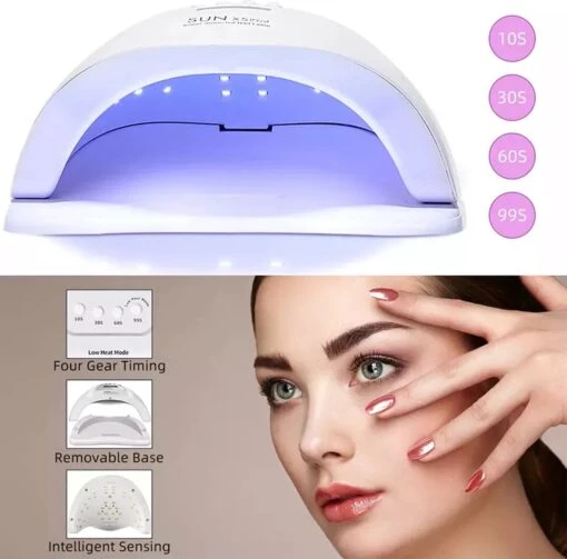 Merkloos Professionele UV Nagellamp Voor Gel Nagellak - Sun X5 Plus 80W 36 Leds - Geschikt Gellak - Gel Nagellak Droger -Bekende Cosmetica Winkel