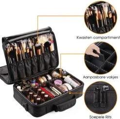 Cosmetica Koffer - Make-up Koffer Met Verstelbare Vakken - Visagie En Nagelstyliste Beauty Koffer - 40x30x14CM -Bekende Cosmetica Winkel 1200x1186 17