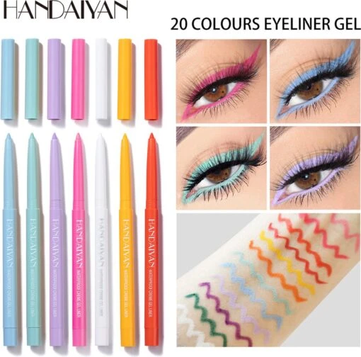 HANDAIYAN Sneldrogend Waterdicht En Niet Gemakkelijk Uit Te Vegen Kleur Eyeliner 20 Kleuren -Bekende Cosmetica Winkel 1200x1187 18