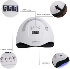 Professionele 180W LED Nageldroger Lamp - Gel Nagel Droger - 180W De Sterkste Nagellamp Op De Markt - Geschikt Voor Elke Nagel, Sneller Droger Voor Gel Polish Nail Apparatuur Automatische Sensor Nail Art Gereedschap Voor Vingernagel En Teennagel -Bekende Cosmetica Winkel 1200x1187 5