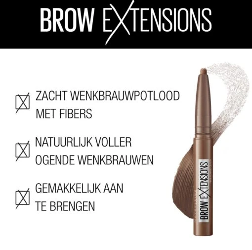 Maybelline Brow Extensions - 06 Deep Brown - Bruin Wenkbrauwpotlood - 10.5 Gr -Bekende Cosmetica Winkel 1200x1188 22