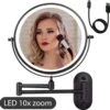 Make Up - Spiegel - Led Verlichting - 10X Vergroting - 3 Lichtstanden - Wandspiegel Rond - Badkamer - Mat Zwart - Draadloos -Bekende Cosmetica Winkel 1200x1191 23