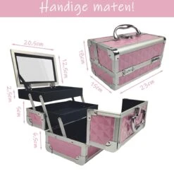 Make Up Koffer Meisjes En Dames Roze - Make Up Organizer Met Spiegel - Cosmetica Koffer - Beautycase Koffer -Bekende Cosmetica Winkel 1200x1193 22