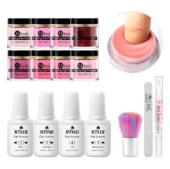 Dipping Powder Starter Kit - 8 Kleuren - Roze - Dip Poeder - Acryl Nagels - Dip Nagels - Meest Complete Starterspakket - Nagel Poeder - MTSSII - -Bekende Cosmetica Winkel 1200x1196