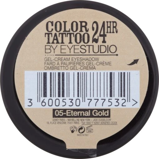 Maybelline Color Tattoo 24H - 5 Eternal Gold - Goud - Oogschaduw -Bekende Cosmetica Winkel 1200x1198 90