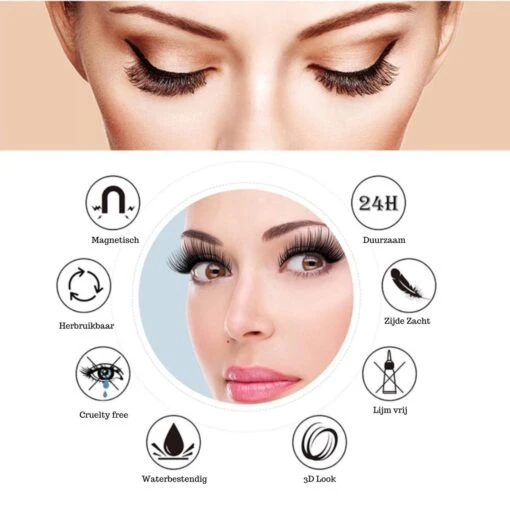 Hoge Korting - VERLUXX© - 'Quality Over Quantity' - 3D Magnetische Wimpers Incl. 1+1 GRATIS Geïoniseerde Waterproof Eyeliner & Pincet, Fake Lashes, Nepwimpers, Magnetic Lashes, Herbruikbare Realistic Wimpers -Bekende Cosmetica Winkel 1200x1199 20