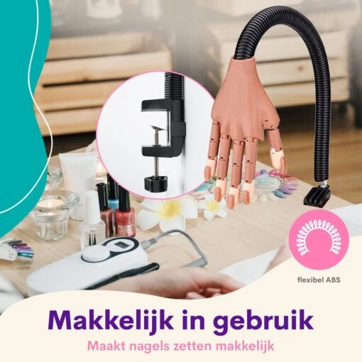 Merkloos Oefenhand Voor Nagels - Nailtrainer - Nagel Oefenhand - Compleet Acryl Nagels Starterpakket -Bekende Cosmetica Winkel 1200x1200 10