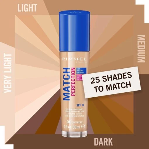 Rimmel London Match Perfection Foundation - 200 Soft Beige - Beige -Bekende Cosmetica Winkel 1200x1200 1007