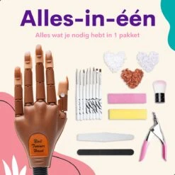 Merkloos Oefenhand Voor Nagels - Nailtrainer - Nagel Oefenhand - Compleet Acryl Nagels Starterpakket -Bekende Cosmetica Winkel 1200x1200 12