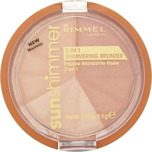 Rimmel London Rimmel - SunShimmer 3 In 1 Shimmering Bronzer Lustrous Powder 9.9 G 1 Gold Princess - -Bekende Cosmetica Winkel 1200x1200 1302