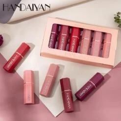 Handaiyan Lipstick Matte - Set Van 6 Kleuren - Lippenstift - Langhoudend - Make Up -Bekende Cosmetica Winkel 1200x1200 1360