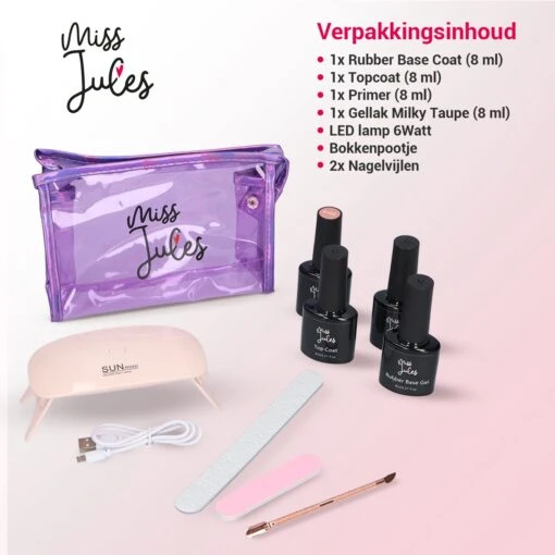 Miss Jules® Rubber Base Coat Starter Pakket – Rubber Base Gel – Rubber Base Gel Nagellak Startersset - Rubber Base Gel Startersset Met Lamp -Bekende Cosmetica Winkel 1200x1200 189