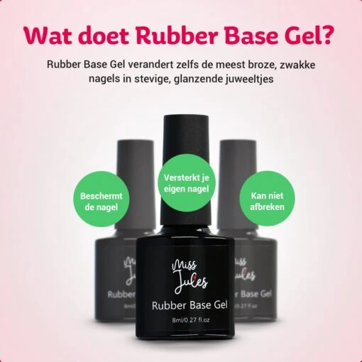 Miss Jules® Rubber Base Coat Starter Pakket – Rubber Base Gel – Rubber Base Gel Nagellak Startersset - Rubber Base Gel Startersset Met Lamp -Bekende Cosmetica Winkel 1200x1200 190