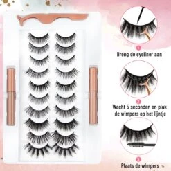 Mina Beauty Magnetische Wimpers – Magnetic Lashes - Wimperset (10 Stuks) Met 2 Magnetische Eyeliners En Een Applicator -Bekende Cosmetica Winkel 1200x1200 1954