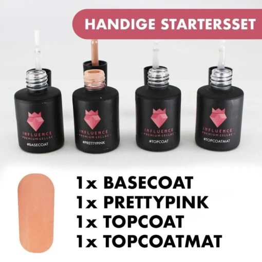 Merkloos #PRETTYPINKSERIE - Influence Gellac - Roze Gellak - Gellak Roze UV - UV Gellak - Gel Nagellak - Basecoat - Topcoat - Topcoatmat - No Wipe - Startersset - Kado Vrouw - Valentijns Cadeau - Kado Voor Haar - 4 X 10 Ml -Bekende Cosmetica Winkel 1200x1200 197