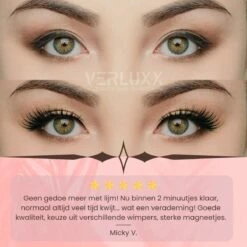 Hoge Korting - VERLUXX© - 'Quality Over Quantity' - 3D Magnetische Wimpers Incl. 1+1 GRATIS Geïoniseerde Waterproof Eyeliner & Pincet, Fake Lashes, Nepwimpers, Magnetic Lashes, Herbruikbare Realistic Wimpers -Bekende Cosmetica Winkel 1200x1200 2114