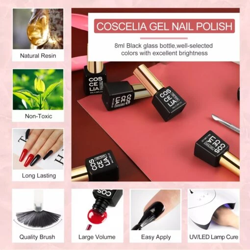 Royala D6 Gellak - Gellak Starterspakket 10 Kleuren - Gellak - Gellak Set - UV LED Lamp 36W - Manicure - Nagellak - Nail Art - 10 Kleuren Gel Polish - Nagellakset - Gellakset -Bekende Cosmetica Winkel 1200x1200 214