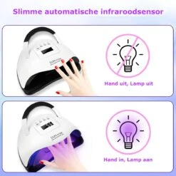 Nageldroger - Nageldrogers - 80 Watt UV LED Lamp Nagels - 45 Leds - Nagellak Droger - UV LED Lamp - Nagellamp - Nail Dryer - Nageldroger Voor Gel Nagellak - Gewone Nagellak - Wit -Bekende Cosmetica Winkel 1200x1200 241