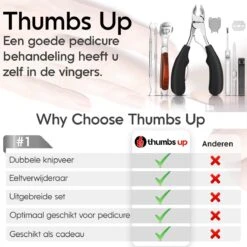 Thumbs Up 7-Delige Nagel Set - Ingegroeide Teennagel - Nageltang - Teennagelknipper - Nagelknipper Set - Zwart -Bekende Cosmetica Winkel 1200x1200 26