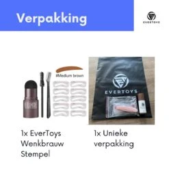 EverToys Wenkbrauw Stempel - Plus Poeder - Eye Brow Stamp - Kit - Trimmer - Potlood - Lash Lift - Stick - Potlood - Set - Bruin -Bekende Cosmetica Winkel 1200x1200 2623