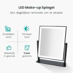 Mirlux Hollywood Spiegel Met Verlichting - Make Up - Visagie - Dimbaar LED Lampen Licht - Zwart -Bekende Cosmetica Winkel 1200x1200 2664