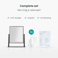 Mirlux Hollywood Spiegel Met Verlichting - Make Up - Visagie - Dimbaar LED Lampen Licht - Zwart -Bekende Cosmetica Winkel 1200x1200 2671