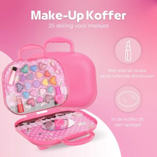 Make Up Koffer 25 Delig - Roze - Make Up Koffer Met Inhoud - Make Up Koffer Meisjes - Make Up Koffer Kinderen - Make Up Set Voor Meisjes -Bekende Cosmetica Winkel 1200x1200 2785