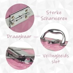 Make Up Koffer Meisjes En Dames Roze - Make Up Organizer Met Spiegel - Cosmetica Koffer - Beautycase Koffer -Bekende Cosmetica Winkel 1200x1200 2790