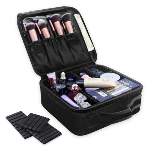 Cosmetica Koffer - Make-up Koffer Met Verstelbare Vakken - Visagie En Nagelstyliste Beauty Koffer - 26x23x9CM -Bekende Cosmetica Winkel 1200x1200 2800