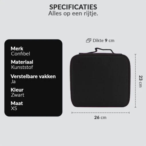 Cosmetica Koffer - Make-up Koffer Met Verstelbare Vakken - Visagie En Nagelstyliste Beauty Koffer - 26x23x9CM -Bekende Cosmetica Winkel 1200x1200 2805