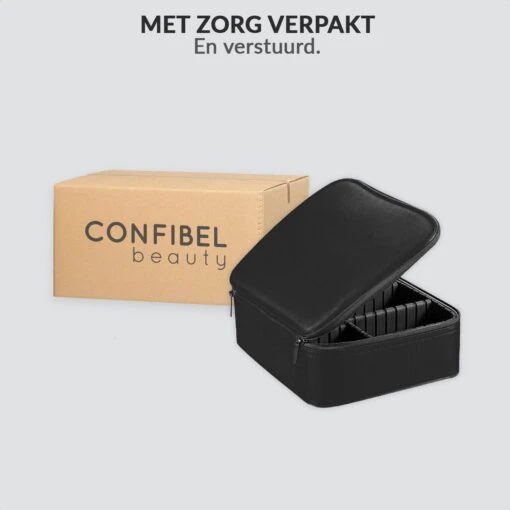 Cosmetica Koffer - Make-up Koffer Met Verstelbare Vakken - Visagie En Nagelstyliste Beauty Koffer - 26x23x9CM -Bekende Cosmetica Winkel 1200x1200 2809