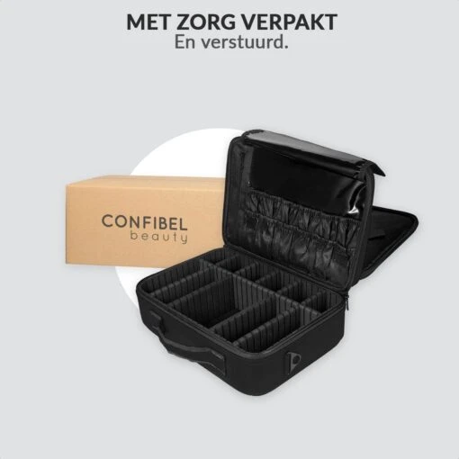 Cosmetica Koffer - Make-up Koffer Met Verstelbare Vakken - Visagie En Nagelstyliste Beauty Koffer - 35x25x11CM -Bekende Cosmetica Winkel 1200x1200 2817