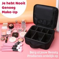 Mmoods Make-up Koffer – Make Up Tas Reizen – Makeup Organizer Verstelbaar -Beautycase Waterdicht – Make-up Tasje Voor Onderweg – Toilettas Voor Cosmetica Zwart -Bekende Cosmetica Winkel 1200x1200 2826