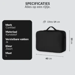 Cosmetica Koffer - Make-up Koffer Met Verstelbare Vakken - Visagie En Nagelstyliste Beauty Koffer - 40x30x14CM -Bekende Cosmetica Winkel 1200x1200 2836