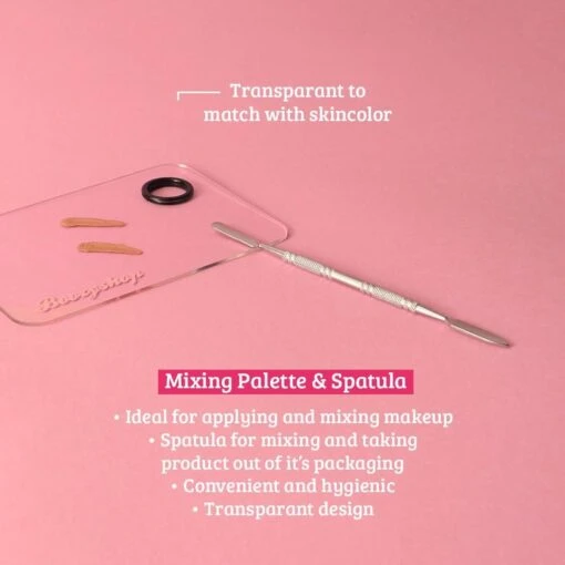 Boozyshop Transparent Makeup Mixing Palette & Spatula -Bekende Cosmetica Winkel 1200x1200 2837