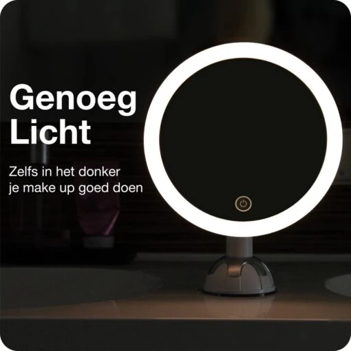 Innovision Make Up Spiegel - Met Verlichting En Zuignap - 360° Verstelbaar - Werkt Op Batterijen En Op Stroom - 5x Vergroot -Bekende Cosmetica Winkel 1200x1200 2957