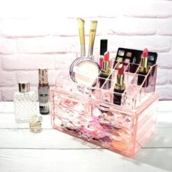 A&K 2in1 Make-up Organizer - 4 Lades Cosmetica Opbergdoos - Kaptafel - Roze -Bekende Cosmetica Winkel 1200x1200 2999