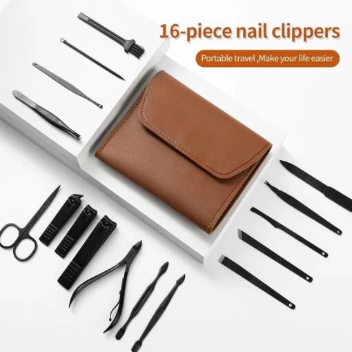 16 Delig Manicure Set Met Gezichtsmasker- Nagelset -Nagelvijl - Nagelknipper- Nagelschaar - Pincet- Manicureset Met Luxe Etui Voor Nagel -Bekende Cosmetica Winkel 1200x1200 364