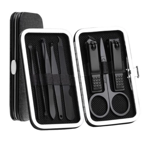 Manicure / Pedicure Set (8 Stuks) Hoge Kwaliteit Nagel Schaar Pincet Nagel Knipper Verzorging Zwart -Bekende Cosmetica Winkel 1200x1200 398