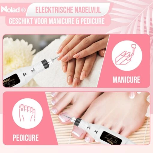 Nolad® Elektrische Nagelvijl - Nagelvijlen - Nagelaccessoires - Wit -Bekende Cosmetica Winkel 1200x1200 418