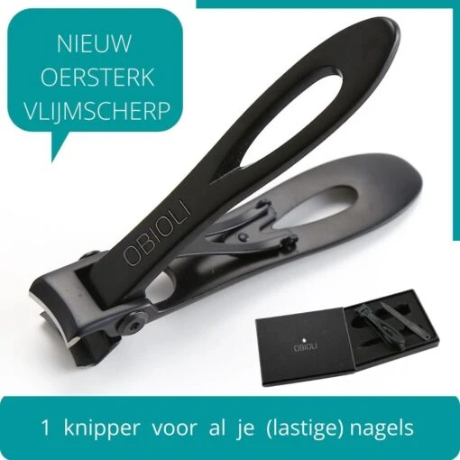 Obioli ™ Nagelknipper Set - Luxe Cadeau Doos Voor Mannen En Vrouwen - Nageltang - Nagelschaar - Kalknagels - Teennagel - Met Nagelvijl - Zwart - Groot - Gift Box -Bekende Cosmetica Winkel 1200x1200 433