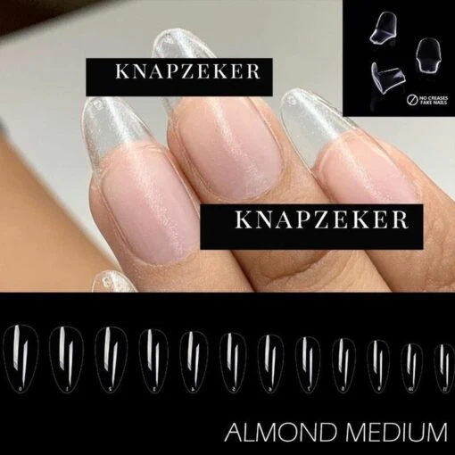 Gel Soft Flex Nepnagels Plaknagels Met Lijm Almond Shape Nagels Press On Nails 100% Soak-off - Fake Nails- Nageltips Full Cover 240 Stuks Transparant / Clear Tips Van Hoge Kwaliteit + Nagelvijl + Lijm -Bekende Cosmetica Winkel 1200x1200 466