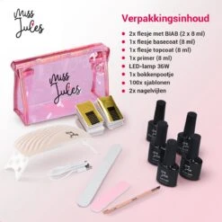 Miss Jules® BIAB Starter Pakket – Builder In A Bottle – BIAB Nagel Builder Gel – BIAB Nagellak Starterset - Inclusief UV/LED Lamp & Instructievideo (NL) -Bekende Cosmetica Winkel 1200x1200 702