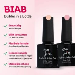 Miss Jules® BIAB Starter Pakket – Builder In A Bottle – BIAB Nagel Builder Gel – BIAB Nagellak Starterset - Inclusief UV/LED Lamp & Instructievideo (NL) -Bekende Cosmetica Winkel 1200x1200 703