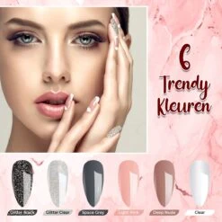 Luneya Polygel Kit - Black Pink Edition - 6 Kleuren - Polygel Nagels Starterspakket - Tasje - Incl. UV LED Lamp -Bekende Cosmetica Winkel 1200x1200 731