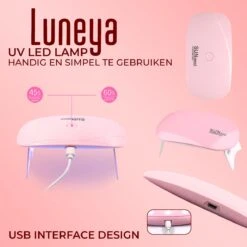 Luneya Polygel Kit - Black Pink Edition - 6 Kleuren - Polygel Nagels Starterspakket - Tasje - Incl. UV LED Lamp -Bekende Cosmetica Winkel 1200x1200 732