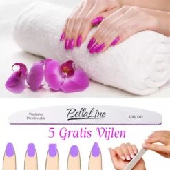 UV Nagel Lamp 168 Watt + 5 Gratis Vijlen - BellaLine - UV Led Nagellamp – Gel Nagel – Nagellak UV – Nageldroger – Salon – Sensor – Gellac - Acryl - Gelnagels – 42 Power Led – Professioneel – Krachtig – Manicure – Extra Lang Snoer - Pink - Pedicure -Bekende Cosmetica Winkel 1200x1200 783